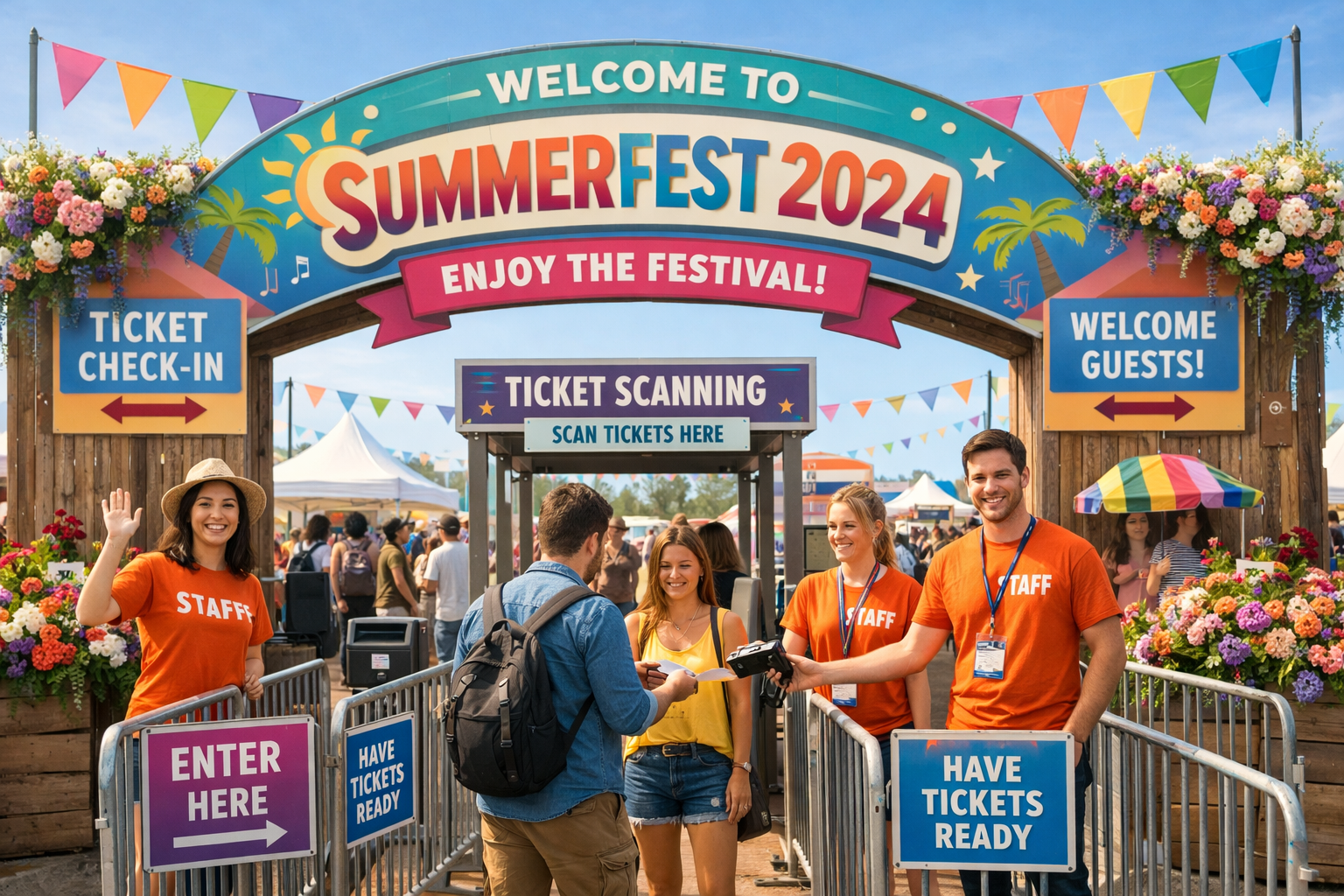 Etkinlik alani giris noktasi ve konuk karsilama